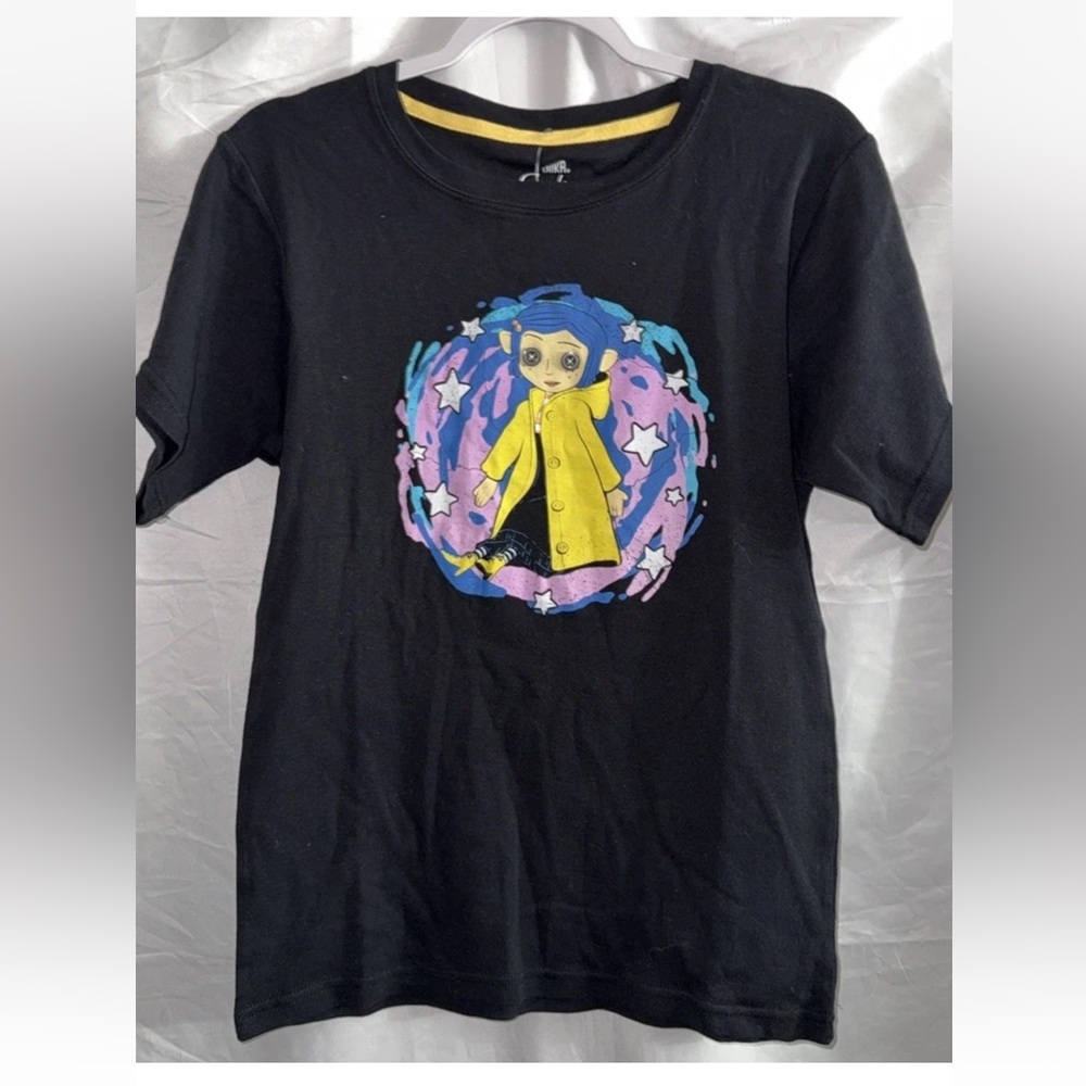 Coraline button eyes black top size XL new